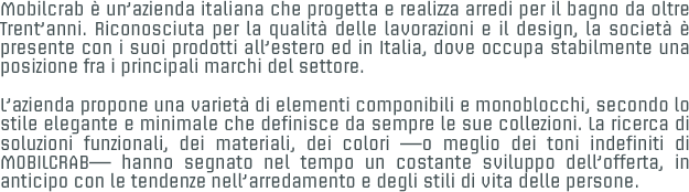 Mobilcrab è un’azienda italiana che